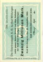20 Mio.Mark Paul Pusch, Bad Wildungen Stadt Bad Wildungen Inflationsausgabe averssmall.jpg