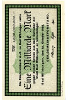 1 Mrd. Mark Paul Pusch, Bad Wildungen Stadt Bad Wildungen Inflationsausgabe averssmall.jpg