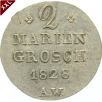2 Mariengroschen Georg Heinrich Waldeck - Pyrmont avers.jpg